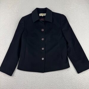 Peter‎ Millar Jacket Womens Medium Button Up Blazer Classic Cashmere Black